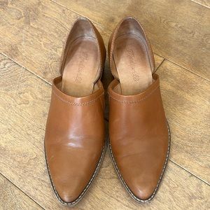 Madewell tan block heel shoes
